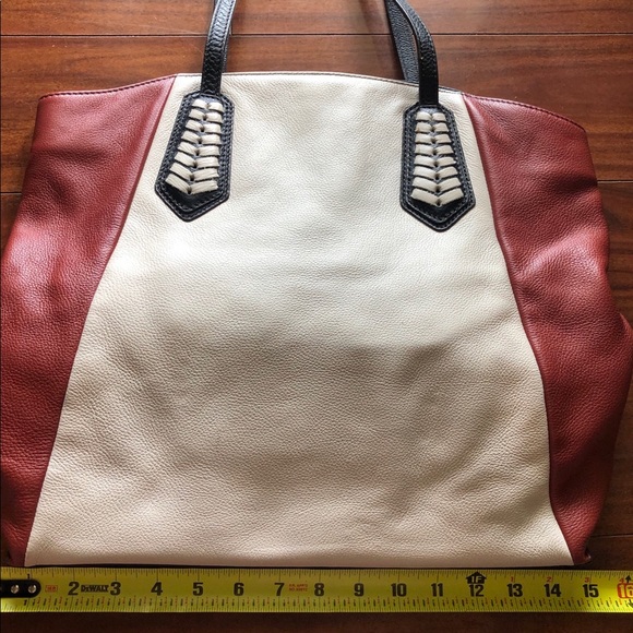 ORYANY color block leather bag brown black white - Picture 4 of 9